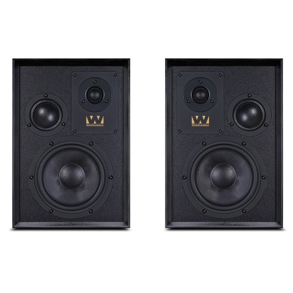 Wharfedale Super Denton Bookshelf Speaker, Black Oak - main front on