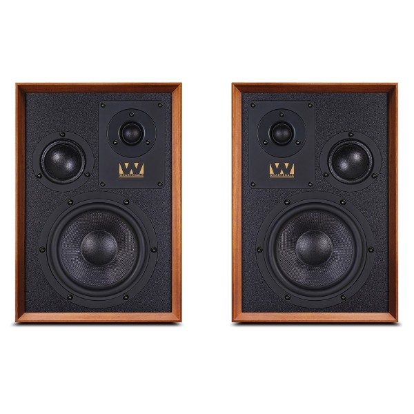 Wharfedale Super Denton Bookshelf Speaker, Mahogany - front 