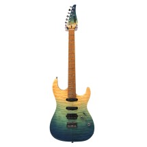 JET Guitars JS-1000 Roasted Maple, Quilted Transparent Blue - Secondhand