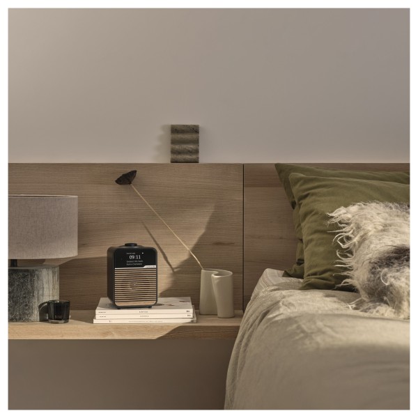 Ruark Audio R1S Smart Radio, Charcoal - Lifestyle Image, bedroom