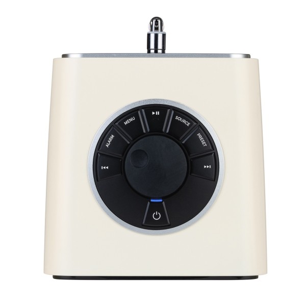 Ruark Audio R1S Smart Radio, Light Cream - Top down view
