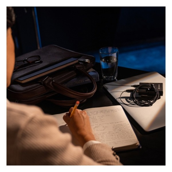 Sennheiser EW-D ME2 Wireless Lavalier Set, Lifestyle Desk Scene