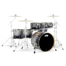 PDP Concept Maple 22'' 7pc Shell Pack, Silver to Black Sparkle