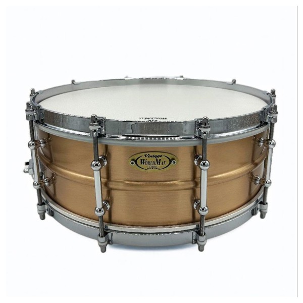 Worldmax 14″ x 5″ Bronze Shell Snare Drum, Chrome Hardware