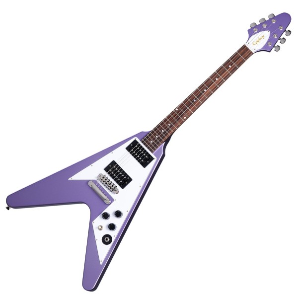Epiphone Kirk Hammett 1979 Flying V, Purple Metallic - front