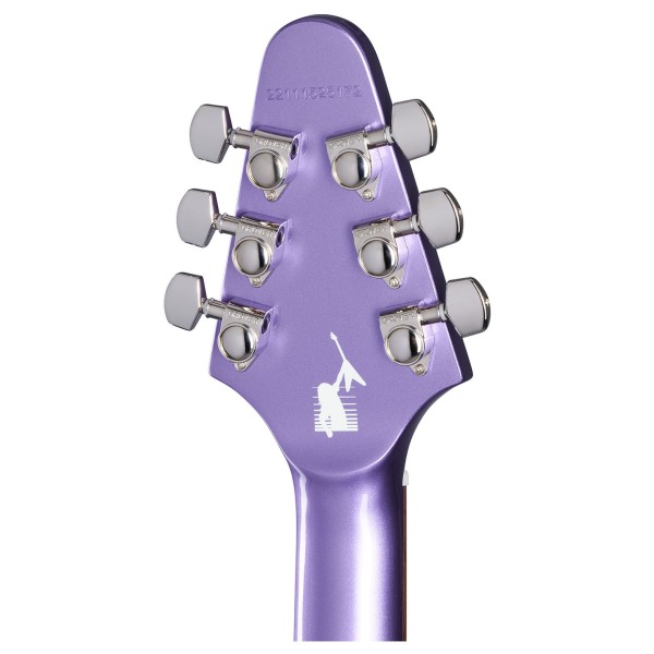 Epiphone Kirk Hammett 1979 Flying V, Purple Metallic - headstock back 