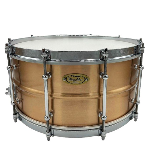 Worldmax 14″ x 6.5″ Bronze Shell Snare Drum, Chrome Hardware