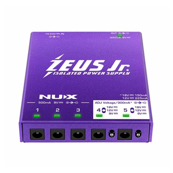 NUX Zeus Jr. Pedal Power Supply, Front View