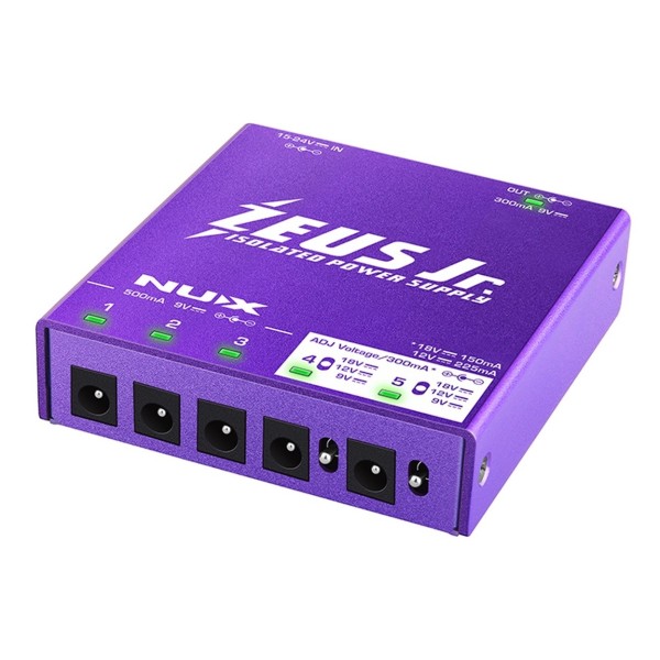 NUX Zeus Jr. Pedal Power Supply, Front Right Angle View