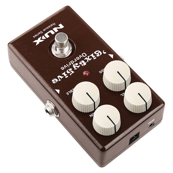 NUX 6ixty 5ive Overdrive Pedal, Left Rear Angle View