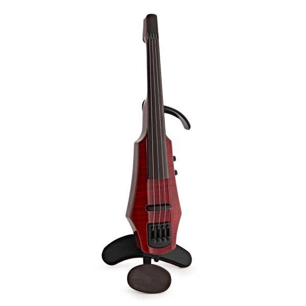 NS Designs WAV4 Electric Violin, Transparent Red Gloss