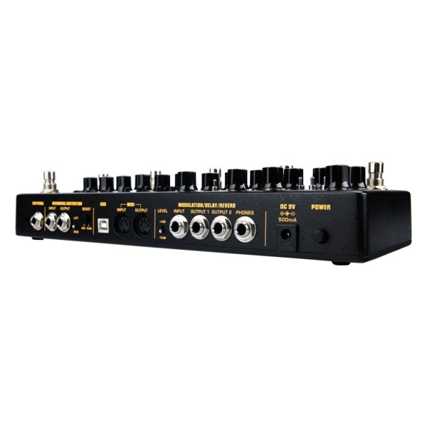 NUX Cerberus Guitar Effect Pedal, Rear Angle View