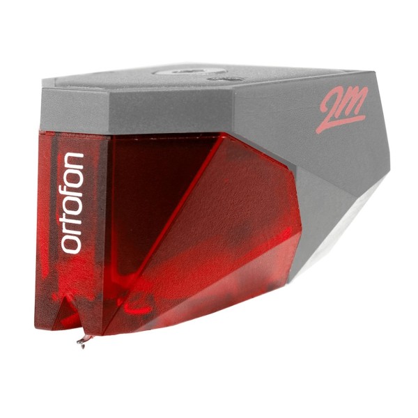 Ortofon 2M Red Replacement Stylus - Reference Image, attached to 2M Cartridge