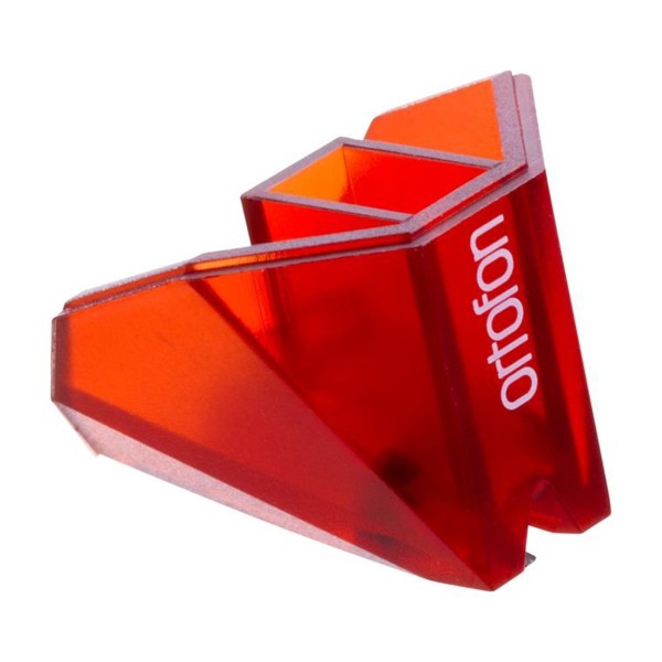Ortofon 2M Red Replacement Stylus - High angle, tilted
