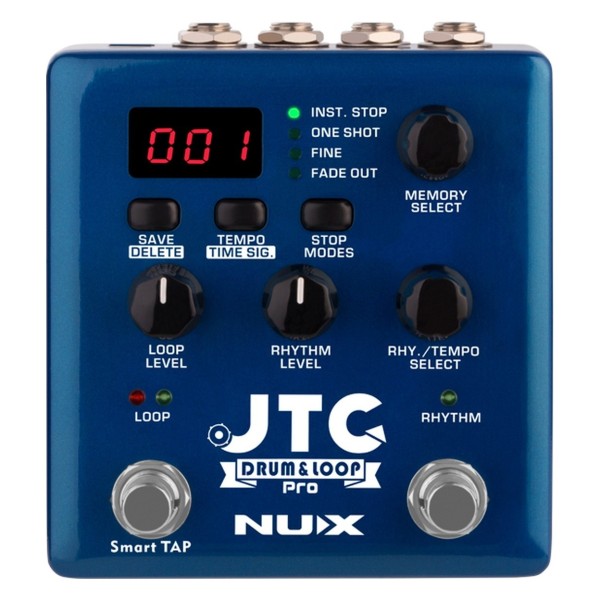 NUX JTC Drum+Loop PRO Dual Pedal, Front View