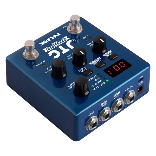 NUX JTC Drum+Loop PRO Dual Pedal, Rear Angle View 1