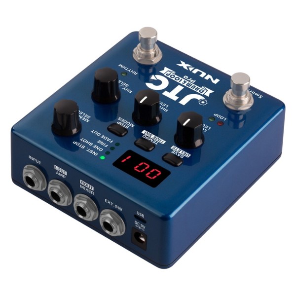 NUX JTC Drum+Loop PRO Dual Pedal, Rear Angle View 2