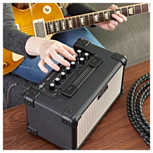 Portable Modelling Guitar Amp with Bluetooth by Gear4music