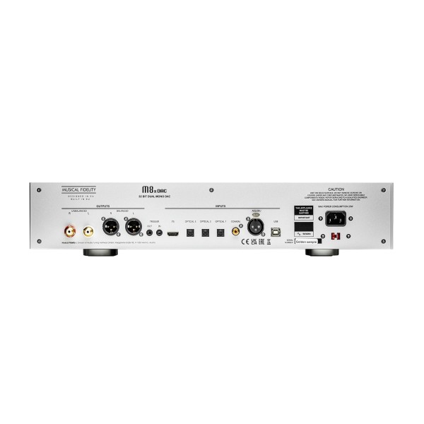 Musical Fidelity M-Series M8x DAC, Silver - rear 