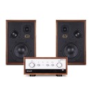 Leak Stereo 130 Integrated Amplifier with Wharfedale Super Denton Speakers, Walnut