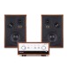 Leak Stereo 130 Integrated Amplifier with Wharfedale Super Denton Speakers, Walnut
