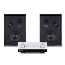 Leak Stereo 130 Integrated Amplifier with Wharfedale Super Denton Speakers, Black
