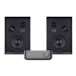 WiiM Amp Streaming Amplifier with Wharfedale Super Denton Speakers, Space Grey & Black