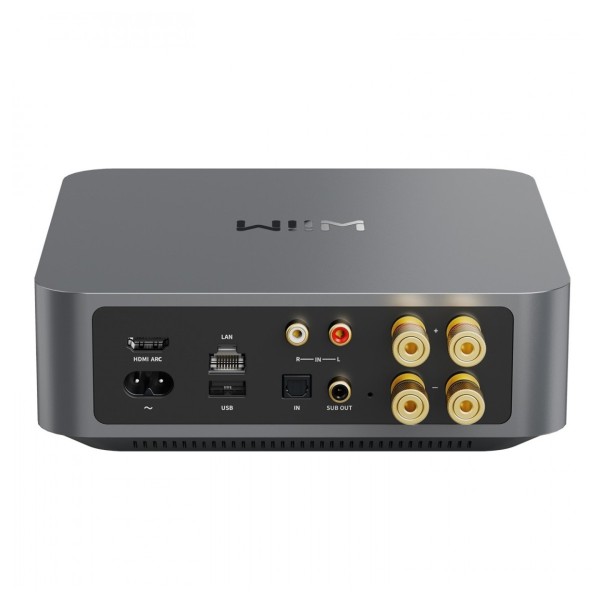 WiiM Amp Streaming Amplifier, Space Grey - Rear view