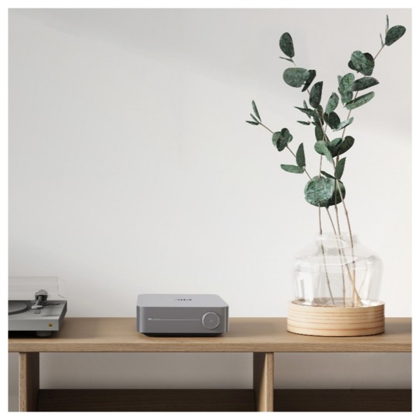 WiiM Amp Streaming Amplifier, Space Grey - Lifestyle Image