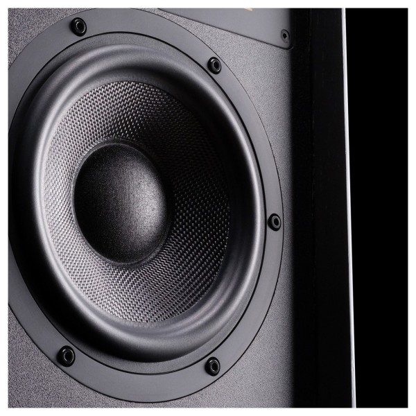 Wharfedale Super Denton Bookshelf Speaker, Black Oak - Detail Image, driver