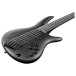Ibanez SRMS625EX Iron Label 5-String Bass, Black Flat - body 