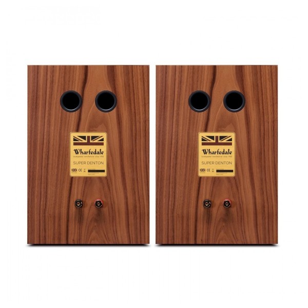 Wharfedale Super Denton Bookshelf Speaker, Walnut - Reverse