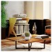 LEAK STEREO 130 Integrated Amplifier with DAC, Silver - Lifestyle Image, setup with LEAK CDT CD Transport