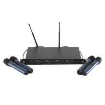 W Audio DQM 800H Quad Handheld UHF Radio Microphone System - Secondhand