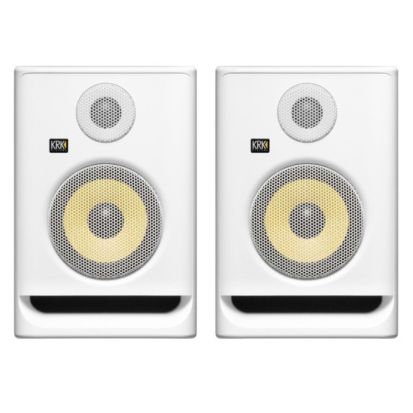 KRK ROKIT RP5 G5 Studio Monitor (Pair), White - Bundle