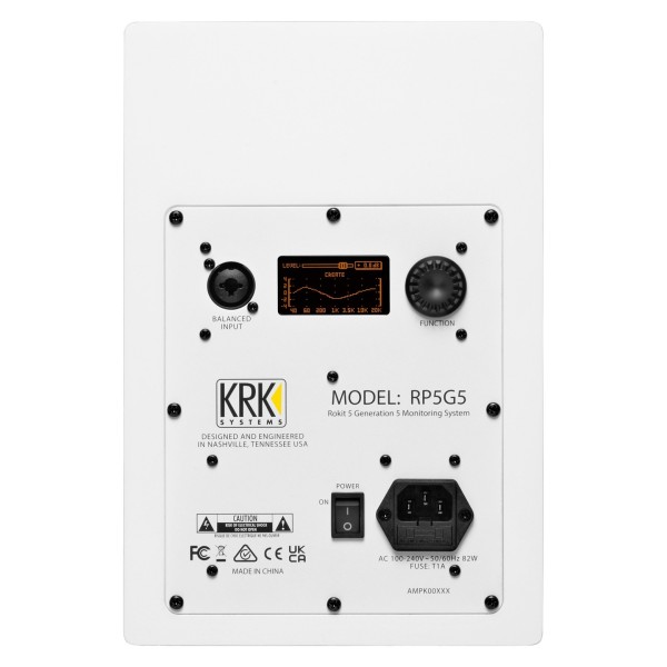 RP5 G5 Studio Monitor, White - Rear