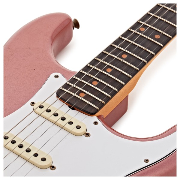 Fender Custom Shop 1963 Stratocaster Journeyman Relic, Aged Burgundy Mist Metallic - pickups