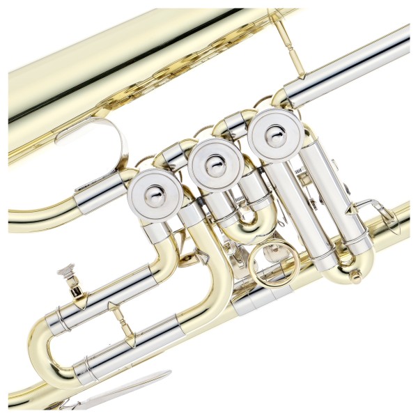 Rotary Valve Bb Student Flugel Horn by Gear4music, Gold