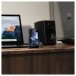 FiiO M21 Digital Audio Player, Blue - Lifestyle Image, Bluetooth connection to FiiO SP3 BT and FW3 Earbuds
