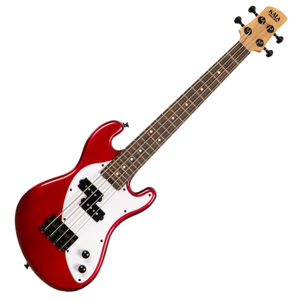 Kala U-Bass Solid Body Ukulele Bass, Red - front
