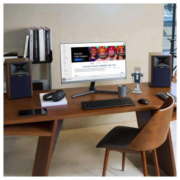 JBL 4305P Wireless Studio Monitor Speakers, Natural Walnut - lifestyle 4 