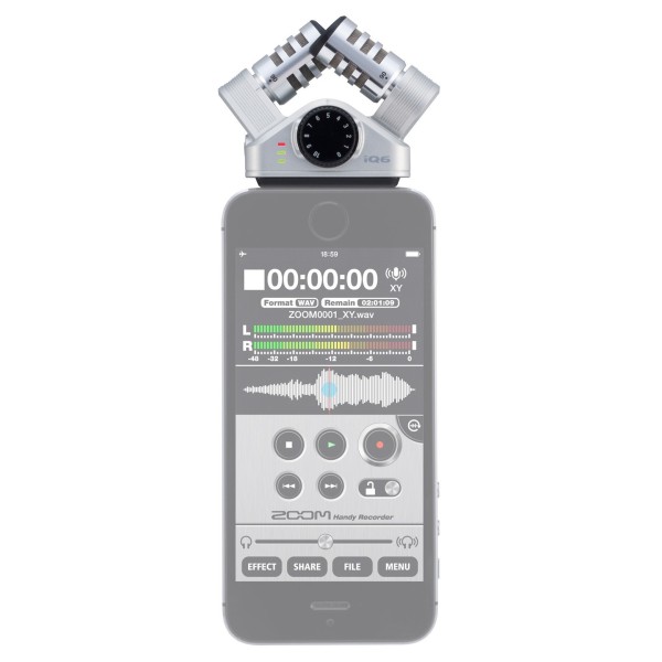 Zoom IQ6 iPhone Microphone - With iPhone (iPhone Not Included)
