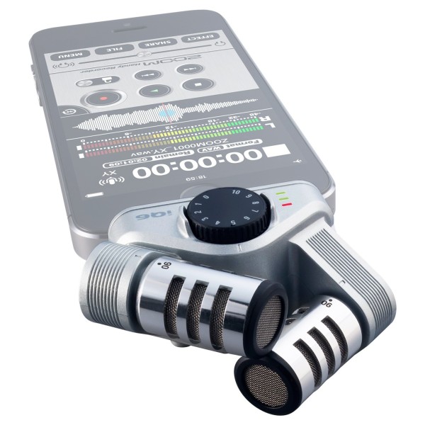 Zoom IQ6 Stereo XY Microphone - iPhone Flat (Phone Not Included)