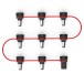 D'Addario XPND Adjustable Pedal Power Daisy Chain, 8 Male Plugs