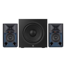 JBL 4305P Wireless Speakers with Stage 220P Subwoofer, Black