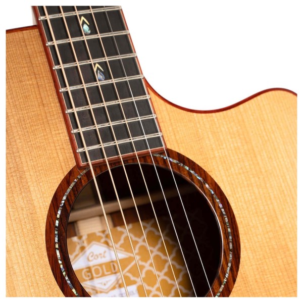 Cort Gold A10 Cocobolo, Natural - soundhole