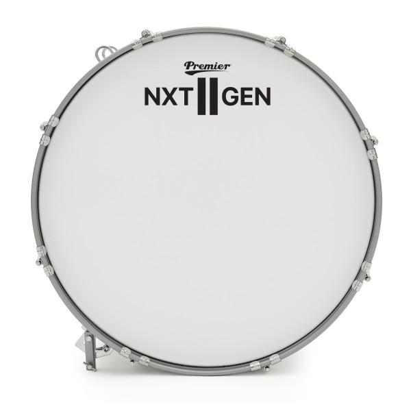 Premier NXT GEN Marching 20" x 10" Traditional Bass Drum, White