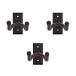 Hartwood Guitar Wall Hangers Black, 3 Pack
