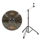 Meinl 19" Classics Custom Dark Crash Cymbal & Gear4music Boom Arm Stand, Black