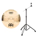 Meinl Classics Custom Extreme Metal 16" Crash & Gear4music Boom Arm Stand, Black